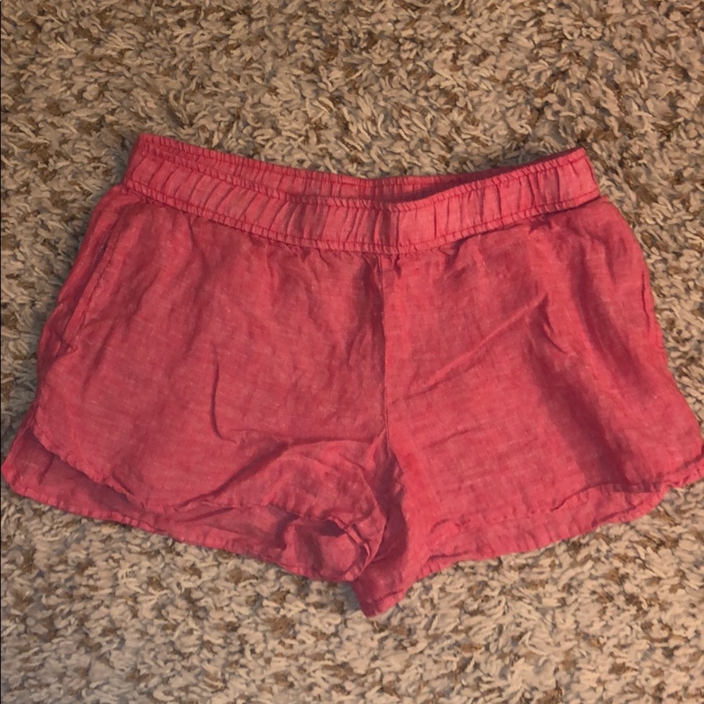 Vineyard Vines Heathered Red Linen Shorts